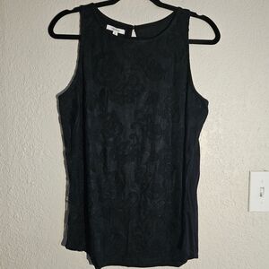 Maurices floral lace tank top